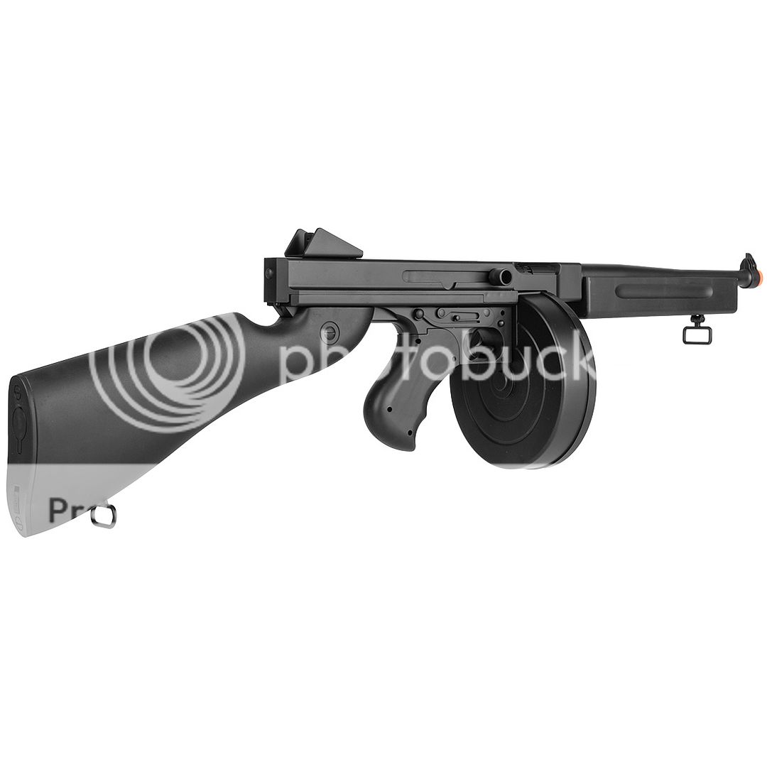 FULL AUTO AIRSOFT THOMPSON M1A1 ELECTRIC AEG RIFLE TOMMY MACHINE GUN w